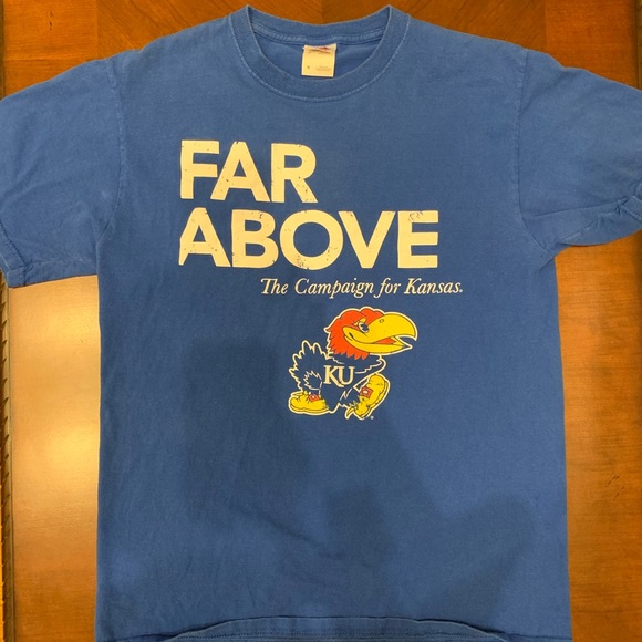 Blue Kansas Jayhawks Far Above T-Shirt - Picture 1 of 5
